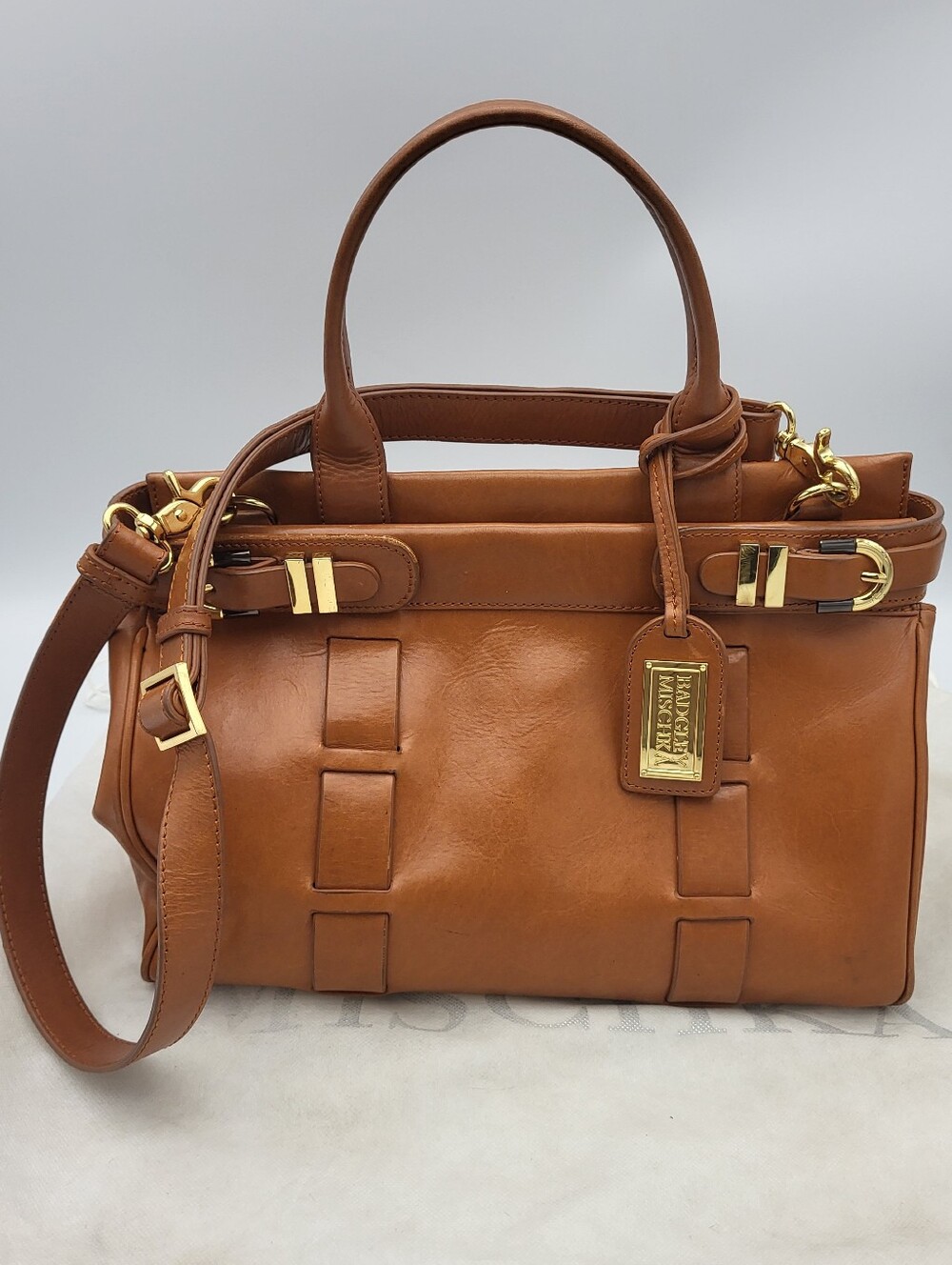Badgley Mischka Tan Leather Bag